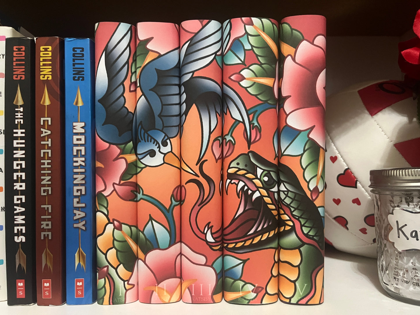 Hunger Games inspired Decorative Book Covers | Katniss inspired Book Stack | Haymitch Sunrise on the Reaping inspired Dust Jackets