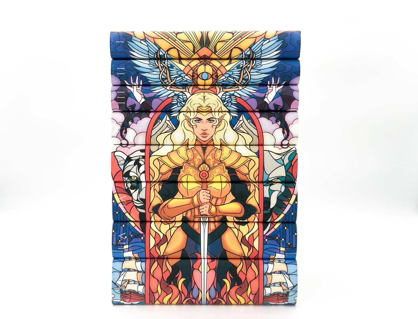 Aelin Inspired Dust Jackets | Throne of Glass Inspired Book Stack | Terrasen Inspired Dust Jackets